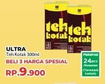 Ultra Teh Kotak 300 ml Harga Promo Rp9.900, Maks 24 Pcs/Konsumen (Termasuk Hadiah)