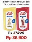 Promo Harga LIFEBUOY Body Wash Total 10, Lemon Fresh 900 ml - Indomaret