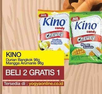 Promo Harga KINO Candy Durian Bangkok, Mangga Arum Manis per 3 pouch 98 gr - Yogya