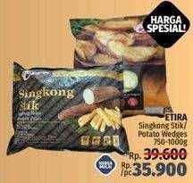 Promo Harga ETIRA Singkong Stik / Potato Wedges 750-1000gr  - LotteMart
