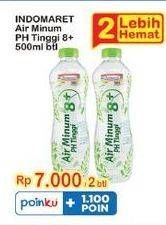 Promo Harga Indomaret Air Minum pH 8+ 500 ml - Indomaret