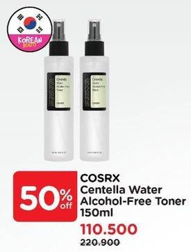Promo Harga COSRX Centella Water Alcohol Free Toner 150 ml - Watsons