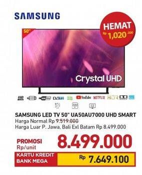 Promo Harga SAMSUNG UA50AU7000 UHD Smart TV  - Carrefour