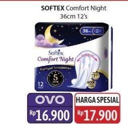 Promo Harga Softex Comfort Night Wing 36cm 12 pcs - Alfamidi