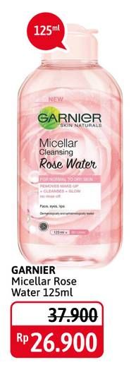 Promo Harga GARNIER Micellar Water Rose 125 ml - Alfamidi