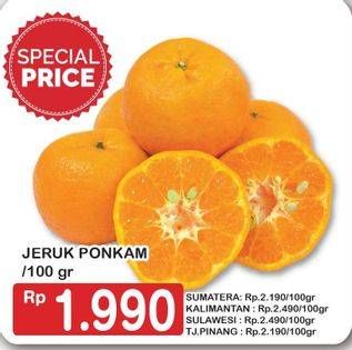 Promo Harga Jeruk Ponkam per 100 gr - Hypermart