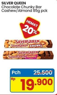 Promo Harga Silver Queen Chunky Bar Cashew, Almonds 85 gr - Indomaret
