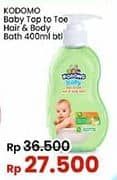 Promo Harga Kodomo Baby Top To Toe Wash 400 ml - Indomaret