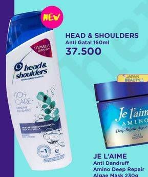 Promo Harga HEAD & SHOULDERS Shampoo Eucalyptus Anti Gatal 160 ml - Watsons