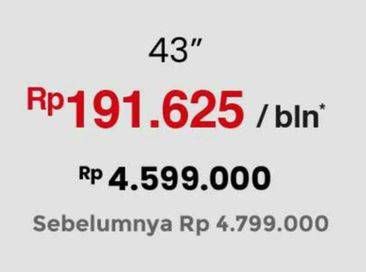 Promo Harga REALME Smart TV LED 43 Inch  - Erafone