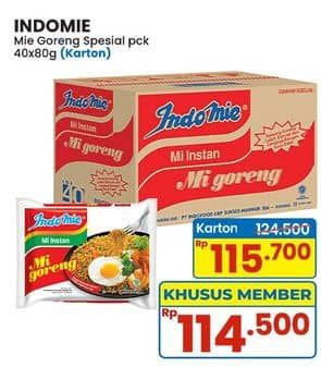 Promo Harga Indomie Mi Goreng Spesial per 40 pcs 85 gr - Indomaret