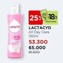 Promo Harga Lactacyd Pembersih Kewanitaan All Day Care 150 ml - Watsons