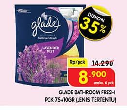 Promo Harga Glade Bathroom 75 gr - Superindo