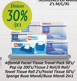 Promo Harga ALFAMIDI Facial Tissue/Tissue Roll/Spons Busa Mandi  - Alfamidi