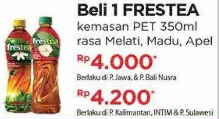 Promo Harga Frestea Minuman Teh Original, Green Honey, Apple 350 ml - Hypermart