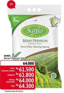 Promo Harga Sania Beras Premium 5000 gr - Alfamidi