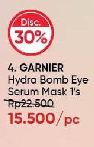 Promo Harga Garnier Hydra Bomb Eye Serum Mask 6 gr - Guardian