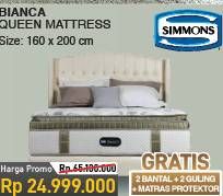 Promo Harga SIMMONS Bianca Bed Set Queen 160x200cm  - COURTS