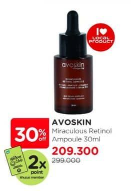 Promo Harga Avoskin Miraculous Retinol Ampoule 30 ml - Watsons