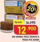 Promo Harga 365 Sambal Pecel Pedas, Sedang 200 gr - Superindo