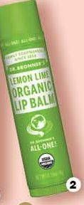 Promo Harga DR BRONNERS Organic Lip Balm Lemon 4 gr - Guardian