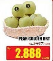 Promo Harga Pear Golden RRT per 100 gr - Hari Hari