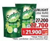 Promo Harga Sunlight Pencuci Piring Jeruk Nipis 100 700 ml - LotteMart