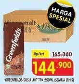 Promo Harga GREENFIELDS UHT Choco Malt per 24 pcs 250 ml - Superindo