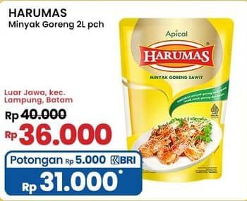 Promo Harga Harumas Minyak Goreng 2000 ml - Indomaret