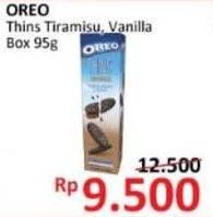 Promo Harga OREO Thins Tiramisu, Vanilla 95 gr - Alfamidi