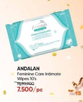 Promo Harga ANDALAN Feminine Care Intimate Cleansing Wipes 10 pcs - Guardian