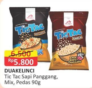 Promo Harga DUA KELINCI Tic Tac Sapi Panggang, Mix, Pedas 90 gr - Alfamart