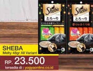 Promo Harga SHEBA Cat Food Melty Chicken White Fish, Melty Tuna, Melty Tuna Mix 48 gr - Yogya
