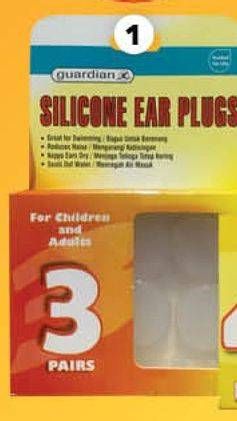 Promo Harga GUARDIAN Silicone Ear Plugs 3 pcs - Guardian