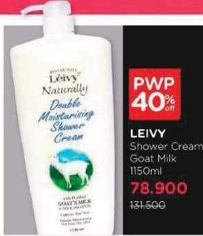 Promo Harga Leivy Goat Milk Shower Cream 1150 ml - Watsons