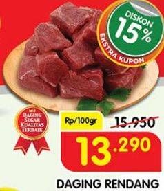 Promo Harga Daging Rendang Sapi per 100 gr - Superindo