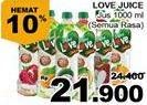 Promo Harga LOVE Juice All Variants 1 ltr - Giant