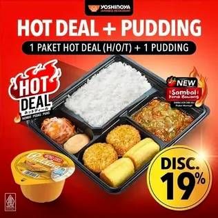 Promo Harga Yoshinoya Hot Deal + Pudding  - Yoshinoya