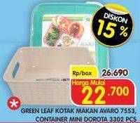 Promo Harga Green Leaf Dorota/Green Leaf Kotak Makan Avaro   - Superindo