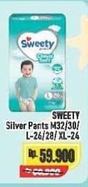 Promo Harga Sweety Silver Pants M32, M30, L26, L28, XL24 24 pcs - Alfamart