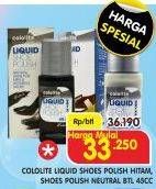 Promo Harga COLOLITE Liquid Shoe Polish Black, Neutral 45 ml - Superindo
