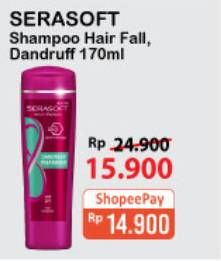 Promo Harga SERASOFT Shampoo Anti Dandruff, Hairfall Treatment 170 ml - Alfamart