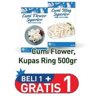 Promo Harga Cumi Cumi Flower/Kupas Ring  - Hypermart