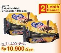 Promo Harga GERY Malkist Chocolate per 2 pcs 110 gr - Indomaret