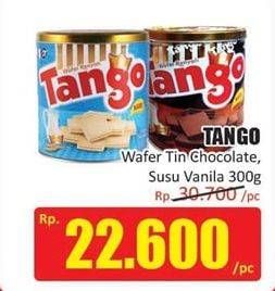 Promo Harga TANGO Wafer Chocolate, Vanilla Milk 300 gr - Hari Hari