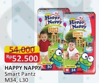 Promo Harga Happy Nappy Smart Pantz Diaper M34, L30  - Alfamart