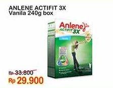 Promo Harga Anlene Actifit 3x High Calcium Vanilla 240 gr - Indomaret