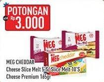 Promo Harga Meg Cheddar Cheese Slice Melt/Premium  - Hypermart
