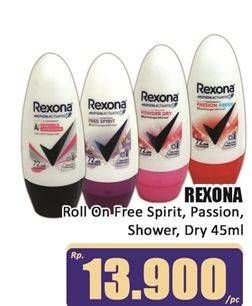 Promo Harga Rexona Deo Roll On Free Spirit, Passion, Shower Clean, Invisible Dry 45 ml - Hari Hari