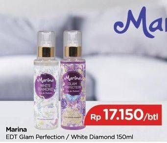 Promo Harga MARINA Eau De Toillete Glam Perfection, White Diamond 150 ml - TIP TOP